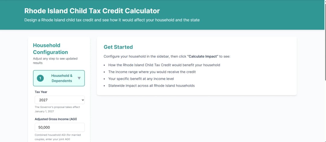 How PolicyEngine's CTC Calculator informed Rhode Island Governor McKee's Child Tax Credit design