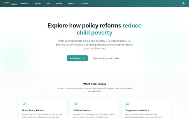 Child poverty impact dashboard