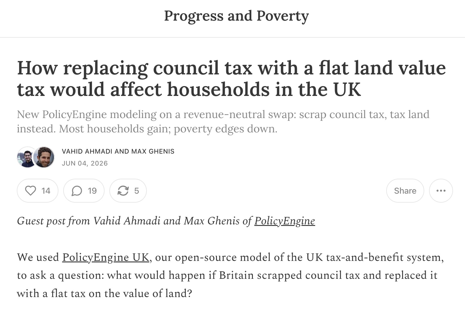How replacing council tax with a flat land value tax would affect households in the UK — Progress and Poverty
